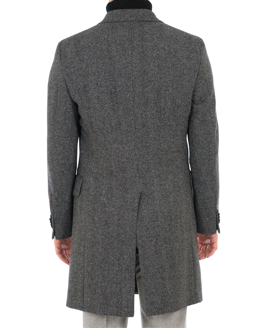 Herre | Jakker | Oscar Jacobson | Saul Wool/Cashmere Double Breasted Coat Grey