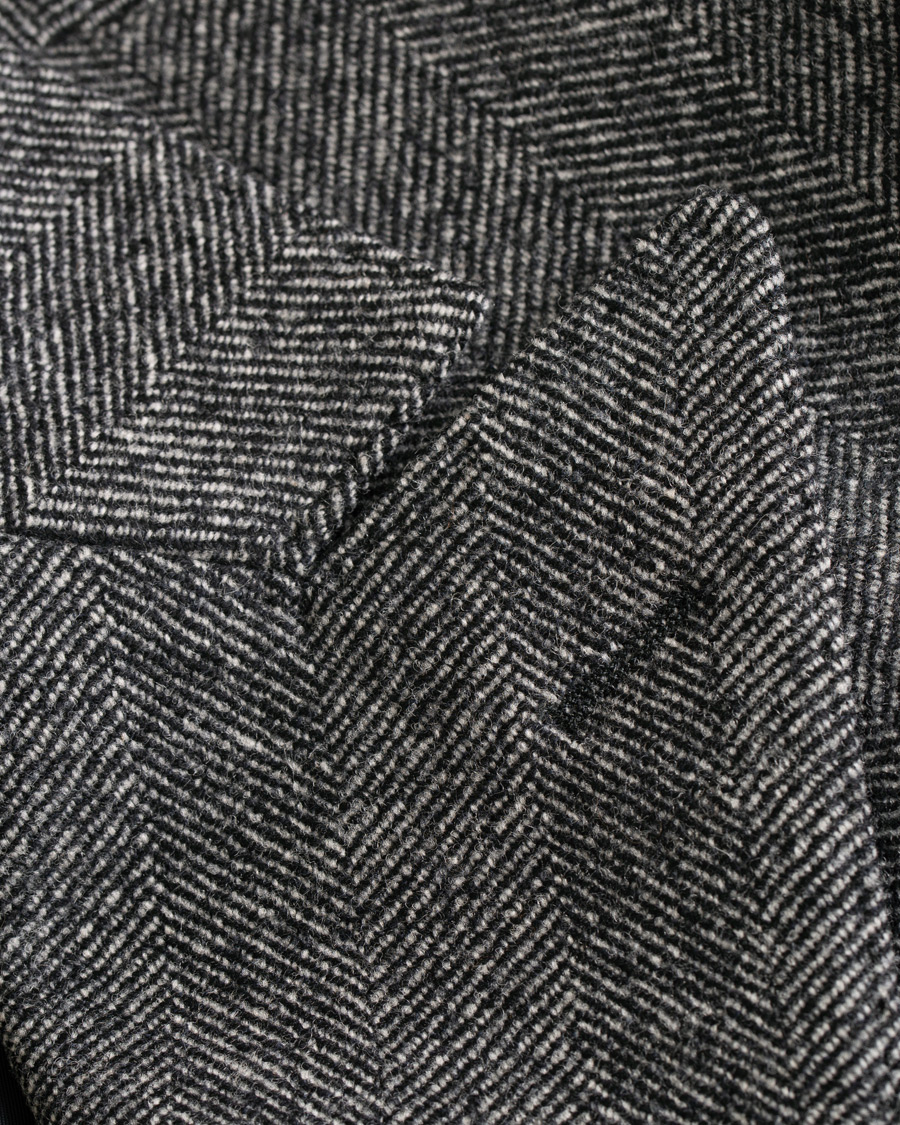 Herre | Jakker | Oscar Jacobson | Saul Wool/Cashmere Double Breasted Coat Grey