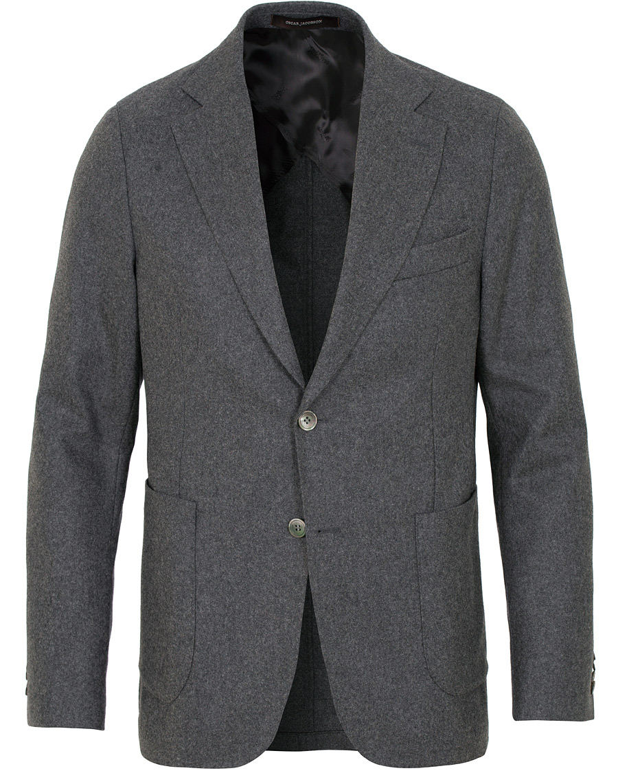Herre | Dressjakker | Oscar Jacobson | Edgar Flannel Blazer Grey