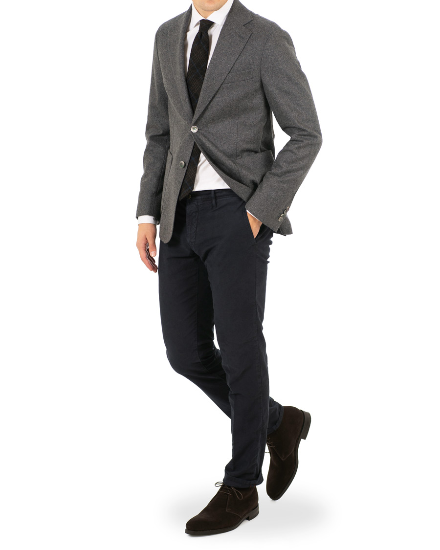 Herre | Dressjakker | Oscar Jacobson | Edgar Flannel Blazer Grey