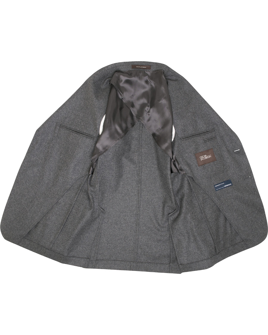 Herre | Dressjakker | Oscar Jacobson | Edgar Flannel Blazer Grey