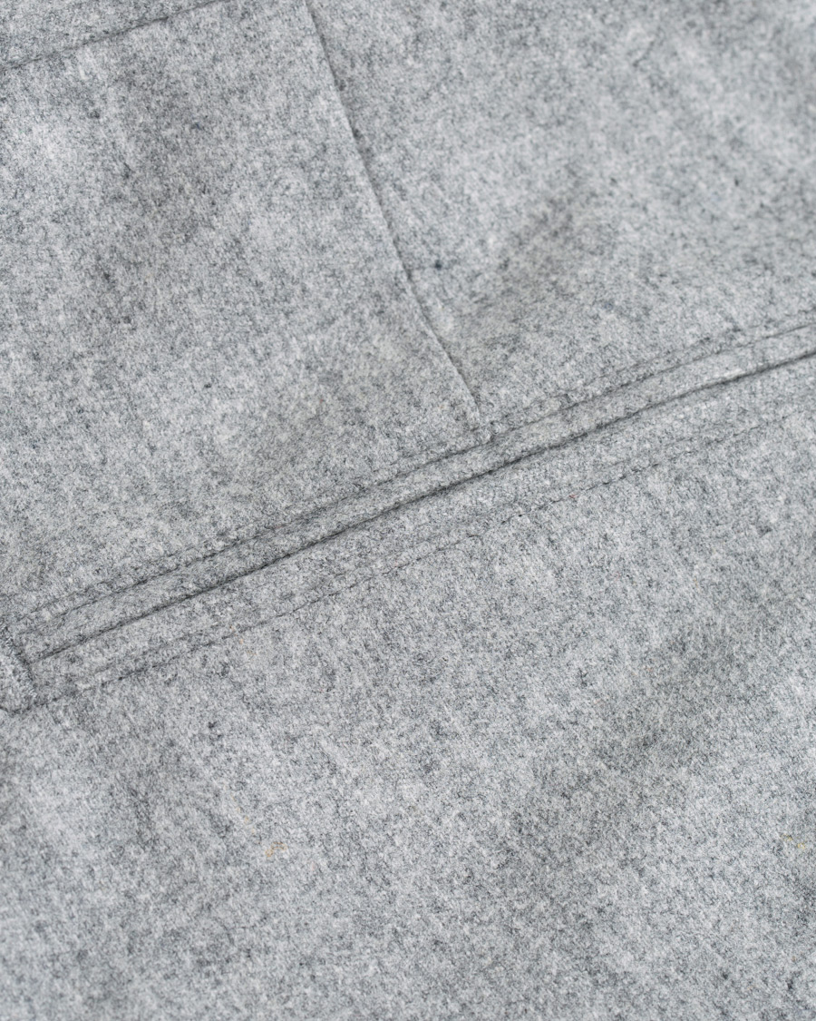 Herre | Bukser | Oscar Jacobson | Dean Turn Up Flannel Trousers Light Grey