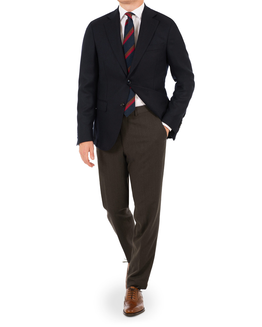 Herre | Bukser | Oscar Jacobson | Trent Side Adjusters Trousers Brown