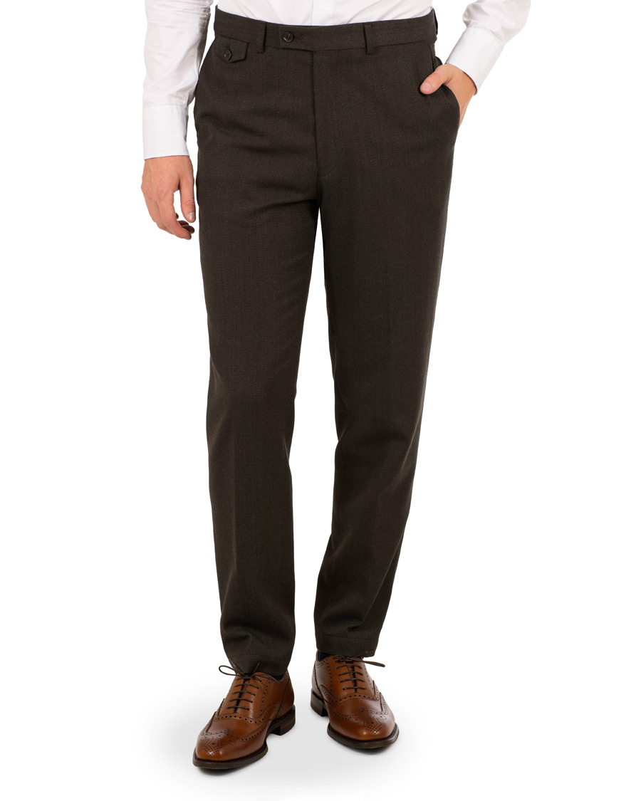 Herre | Bukser | Oscar Jacobson | Trent Side Adjusters Trousers Brown