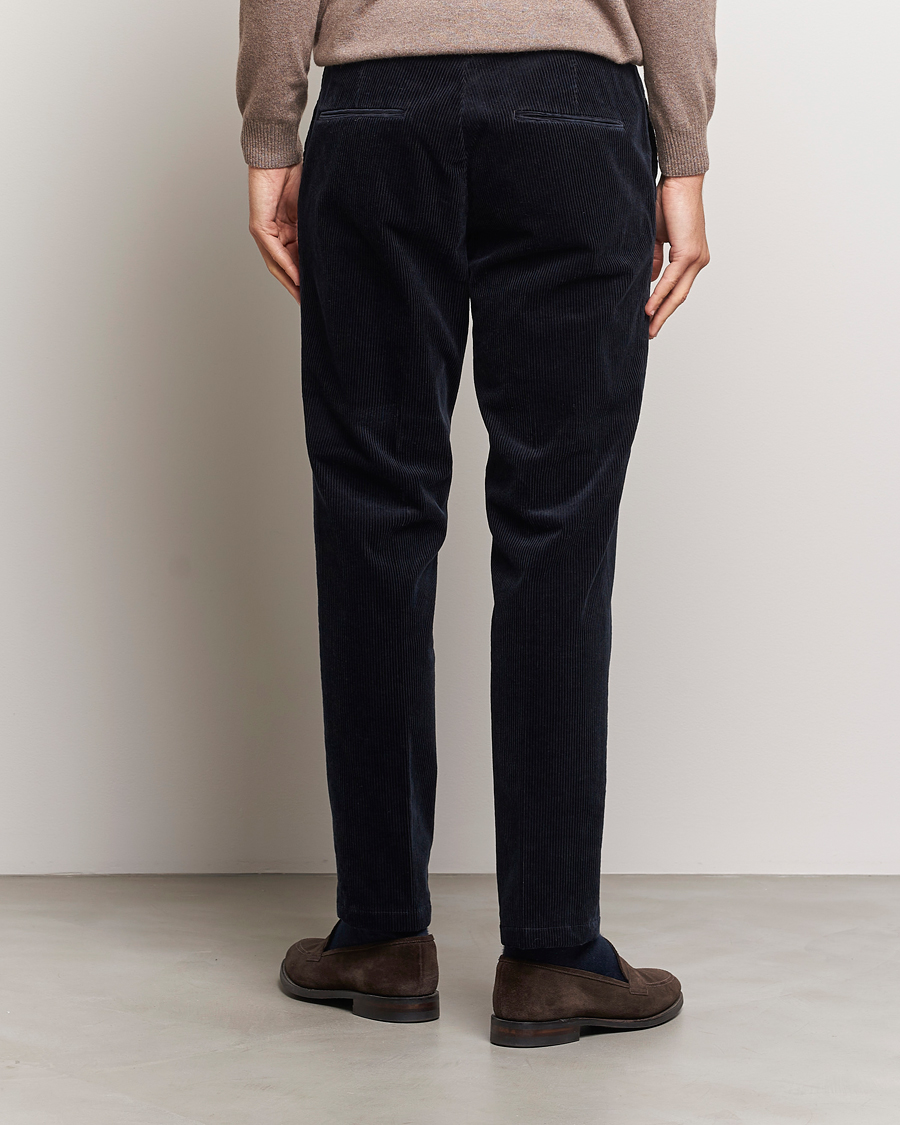 Herre | Bukser | Oscar Jacobson | Denz Corduroy Trousers Navy