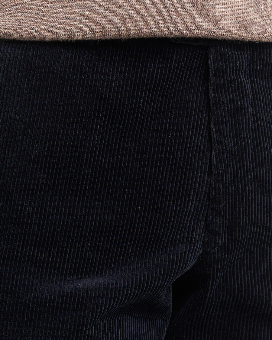 Herre | Bukser | Oscar Jacobson | Denz Corduroy Trousers Navy