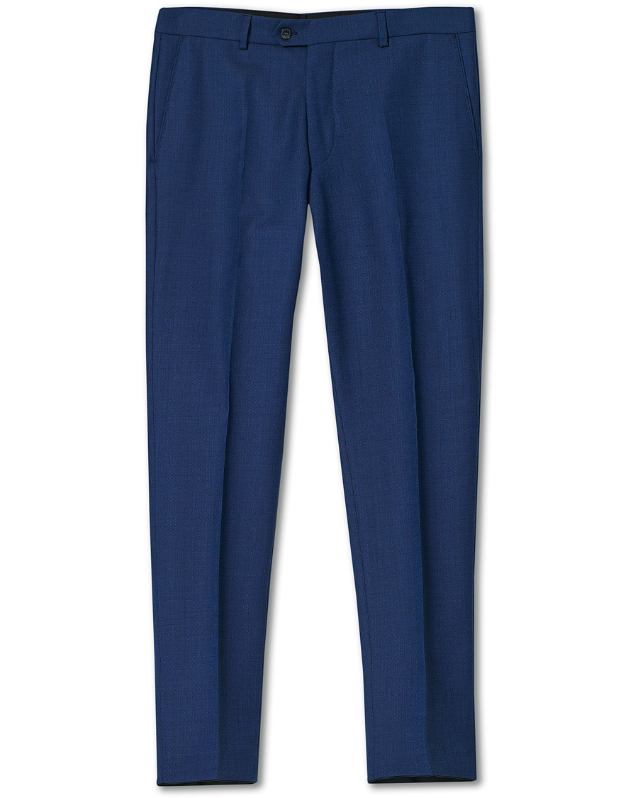 Herre | Bukser | Oscar Jacobson | Denz Wool Trousers Blue