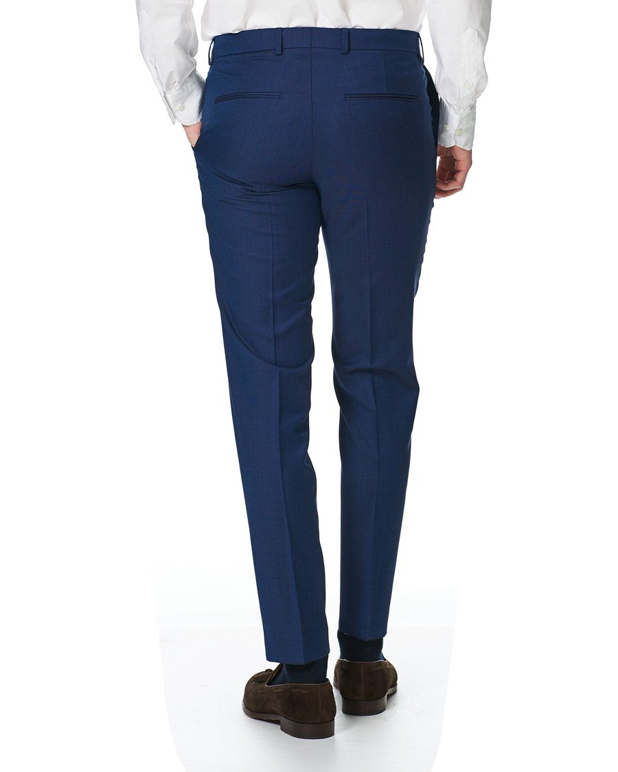 Herre | Bukser | Oscar Jacobson | Denz Wool Trousers Blue