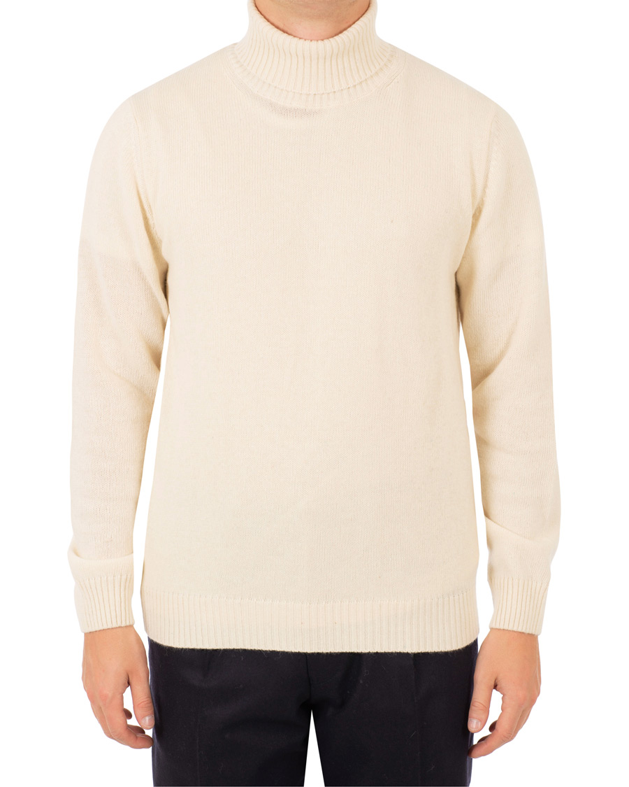 Herre | Gensere | Oscar Jacobson | Kristopher Alpaca Wool Rollneck White