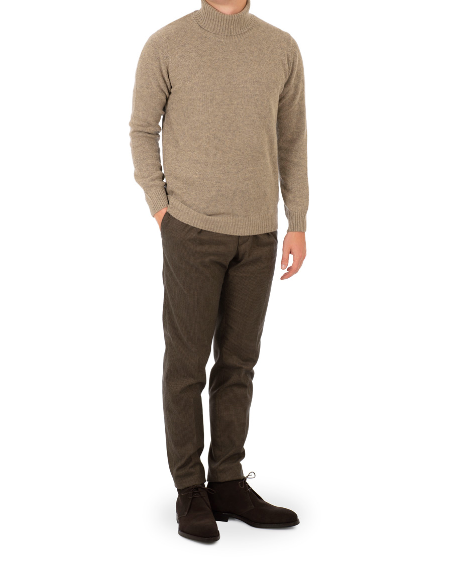 Herre | Gensere | Oscar Jacobson | Kristopher Alpaca Wool Rollneck Light Brown