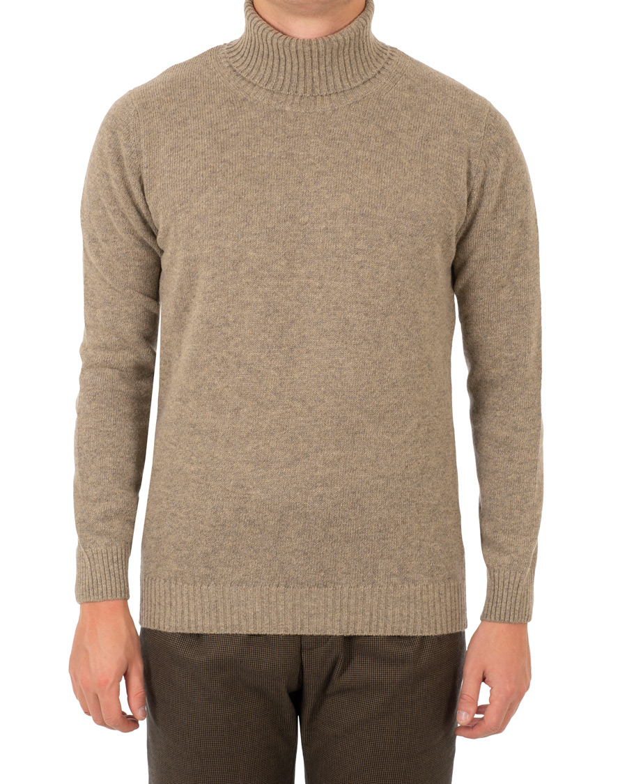 Herre | Gensere | Oscar Jacobson | Kristopher Alpaca Wool Rollneck Light Brown
