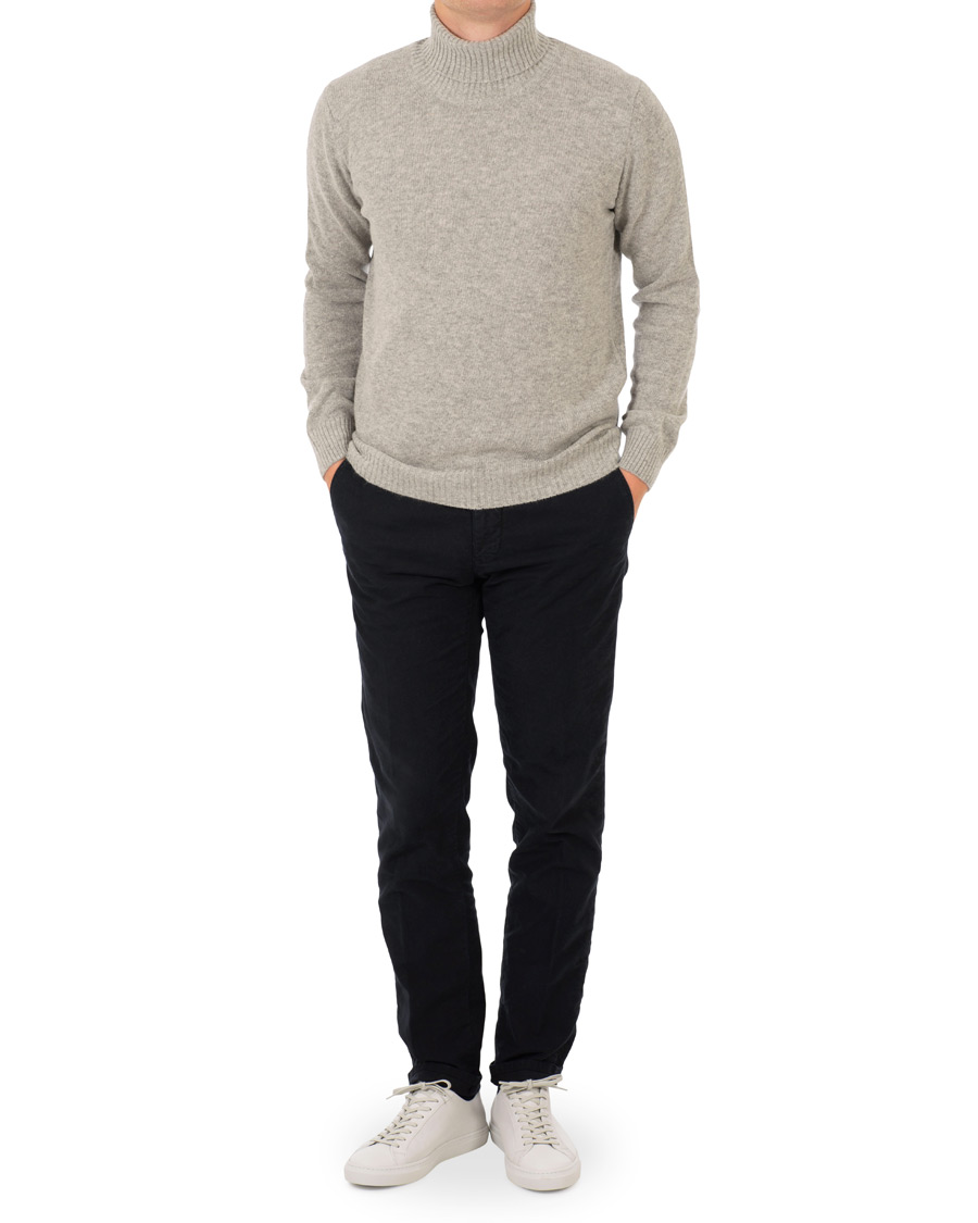 Herre | Gensere | Oscar Jacobson | Kristopher Alpaca Wool Rollneck Light Grey