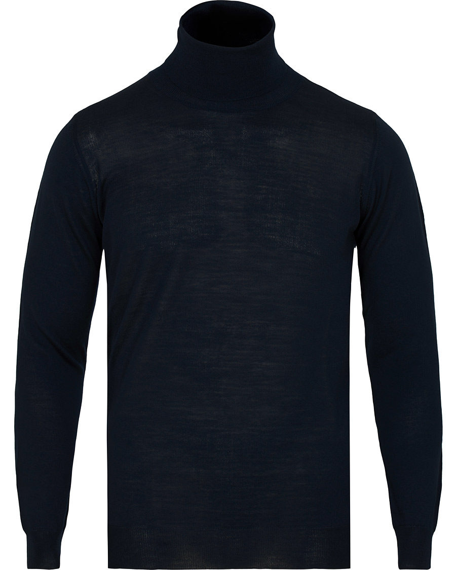 Herre | Gensere | Oscar Jacobson | Cole Extra Fine Merino Rollneck Navy