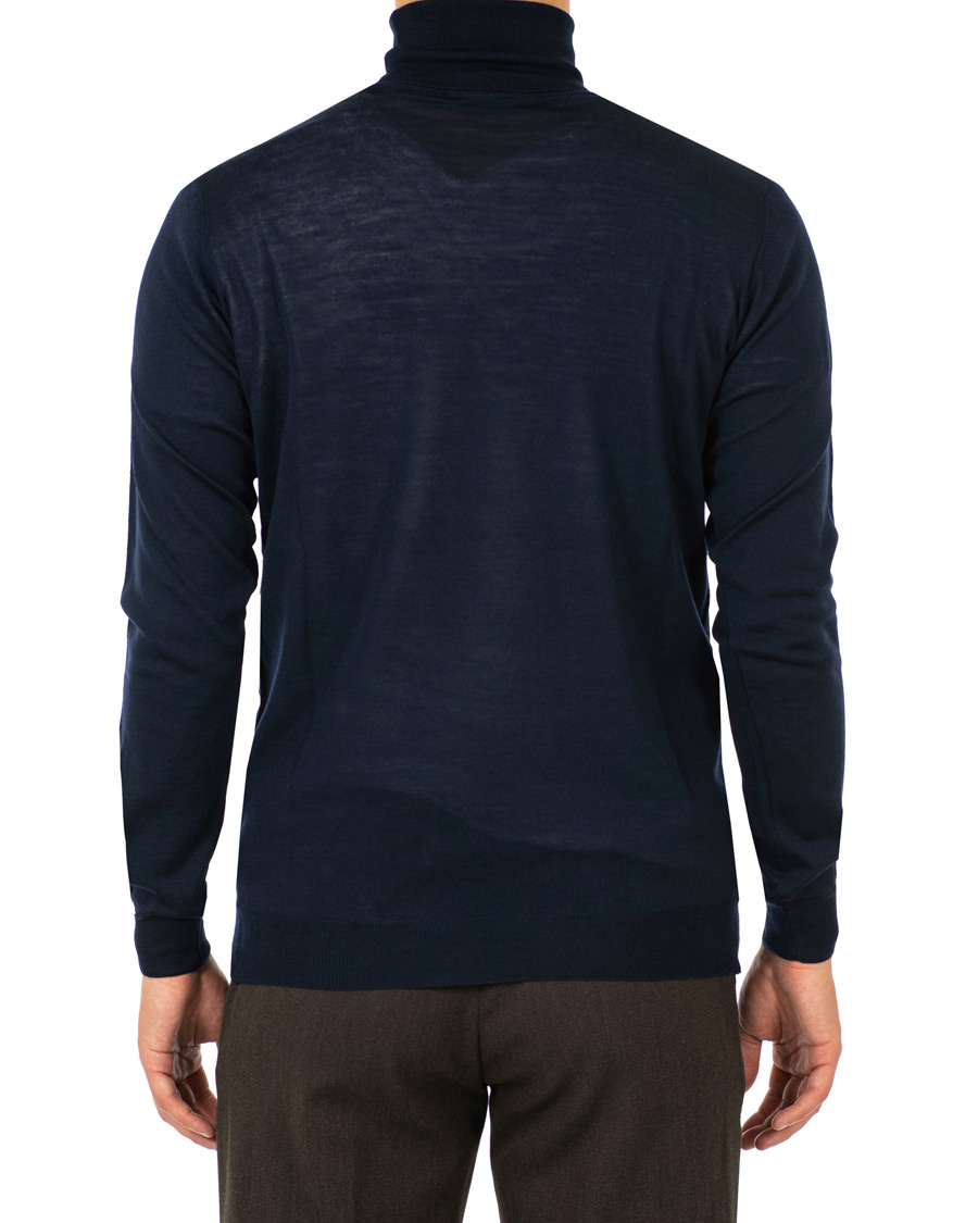 Herre | Gensere | Oscar Jacobson | Cole Extra Fine Merino Rollneck Navy