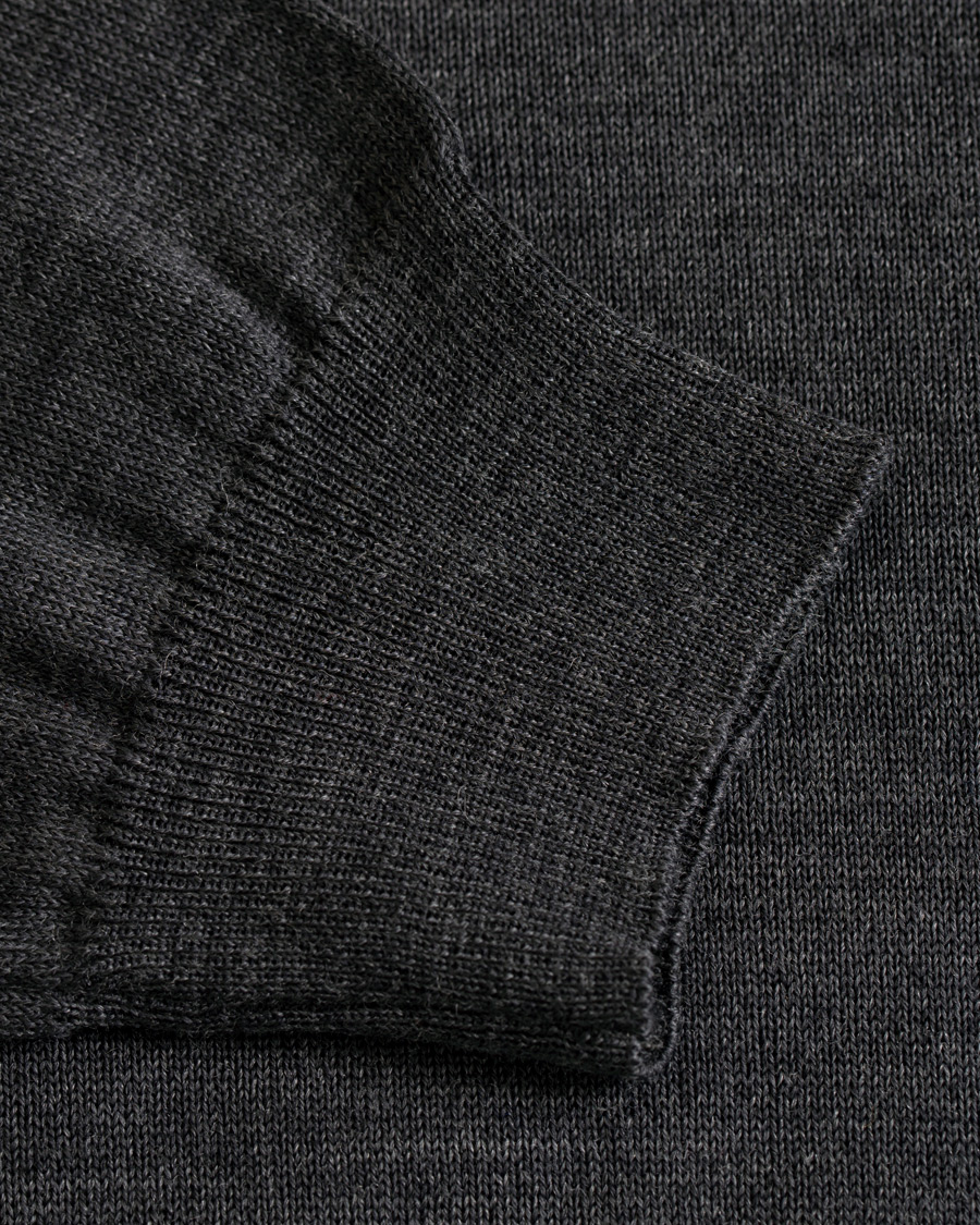 Herre | Gensere | Oscar Jacobson | Cole Extra Fine Merino Rollneck Dark Grey