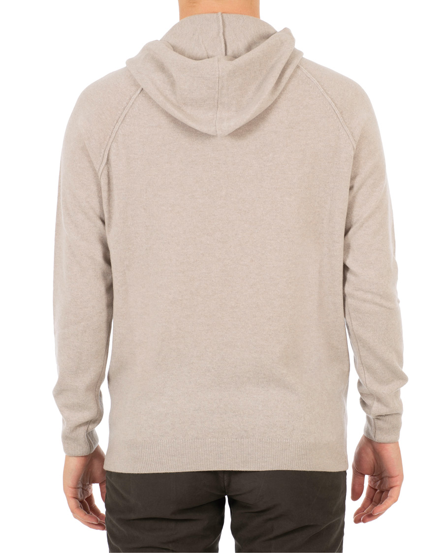 Herre | Gensere | Oscar Jacobson | Pascal Ultra Fine Merino/Cashmere Hoodie Beige
