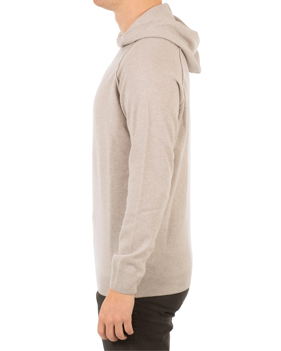 Herre | Gensere | Oscar Jacobson | Pascal Ultra Fine Merino/Cashmere Hoodie Beige