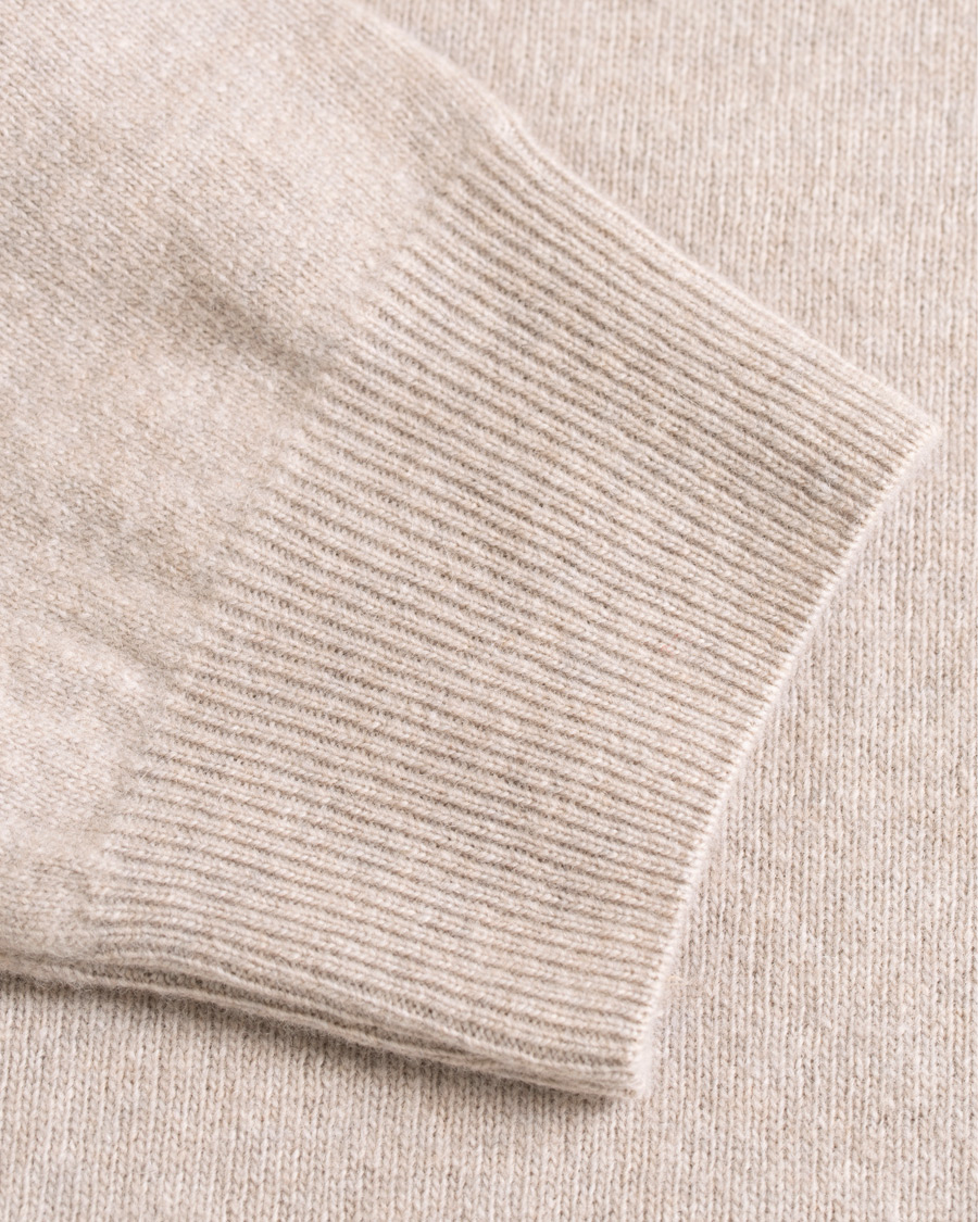 Herre | Gensere | Oscar Jacobson | Pascal Ultra Fine Merino/Cashmere Hoodie Beige