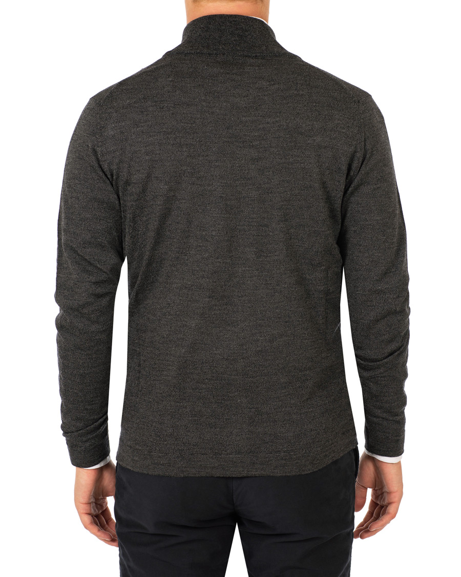 Herre | Gensere | Oscar Jacobson | Ariel Extra Fine Merino Full Zip Grey