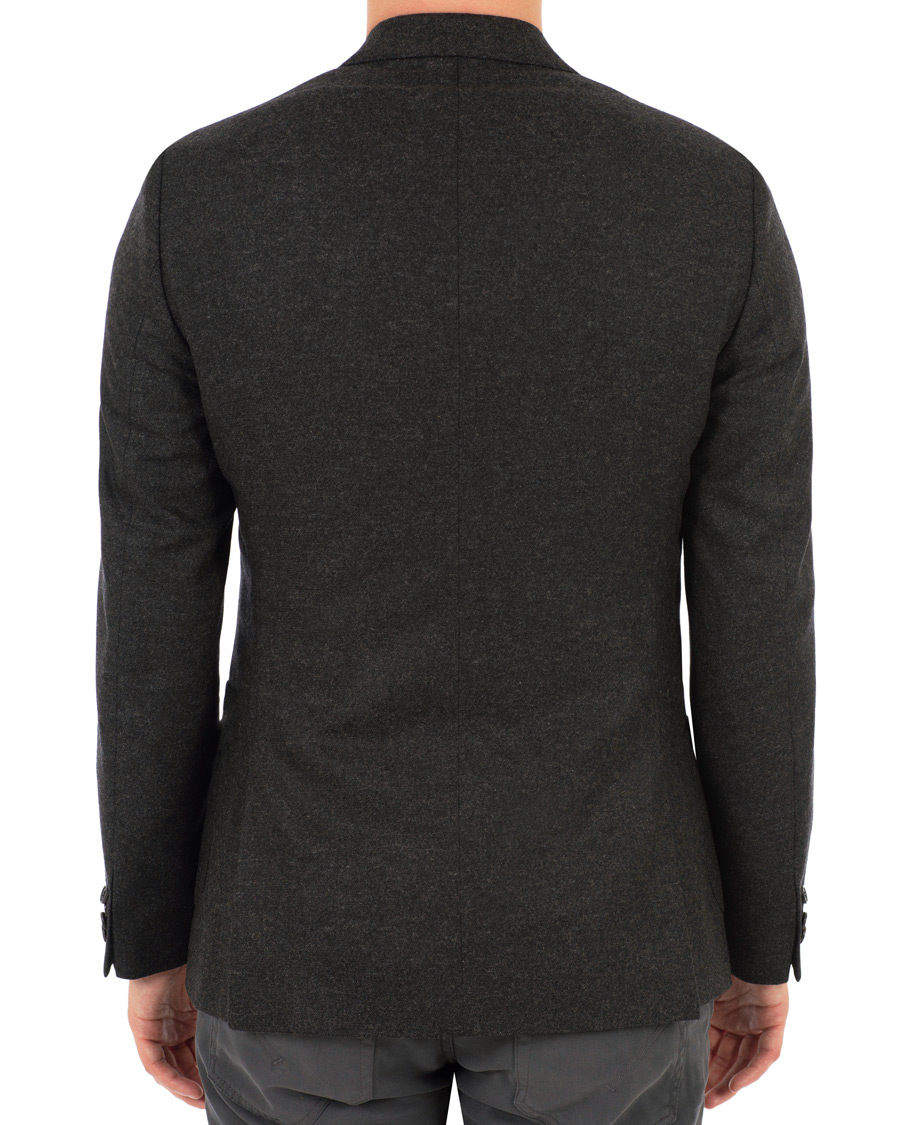 Herre | Dressjakker | Tiger of Sweden | Jamot Flannel Patch Pocket Blazer Dark Grey