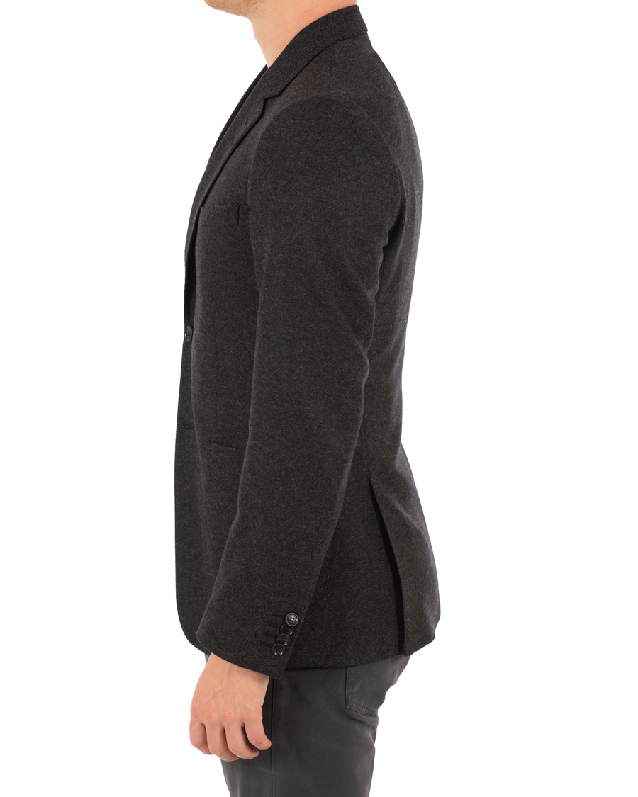 Herre | Dressjakker | Tiger of Sweden | Jamot Flannel Patch Pocket Blazer Dark Grey