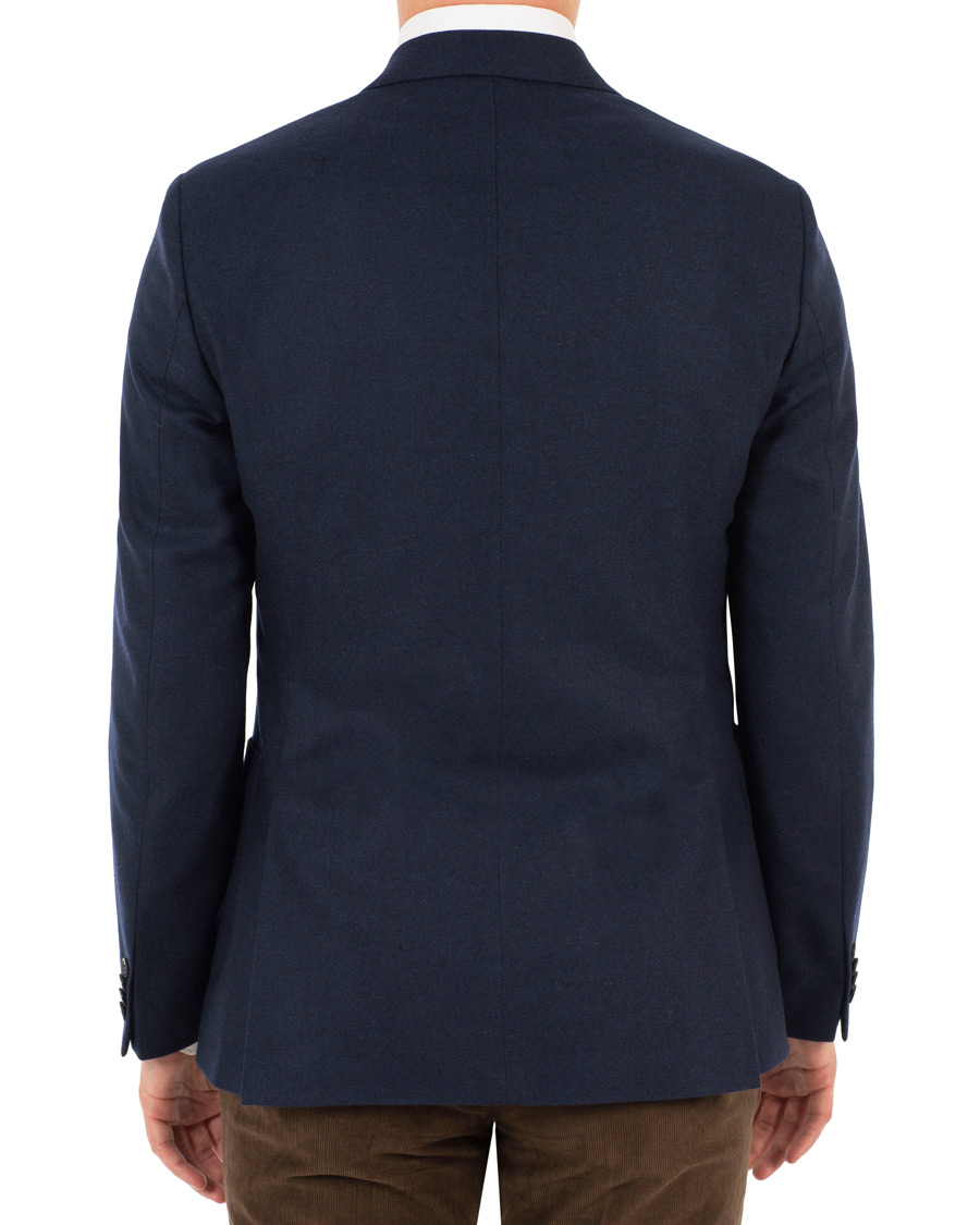Herre | Dressjakker | Tiger of Sweden | Jamot Flannel Patch Pocket Blazer Navy