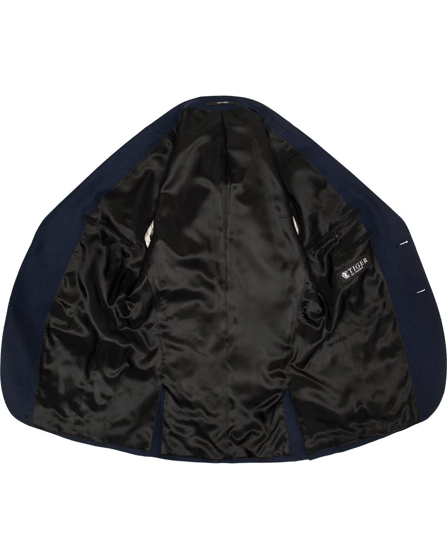 Herre | Dressjakker | Tiger of Sweden | Jamot Flannel Patch Pocket Blazer Navy