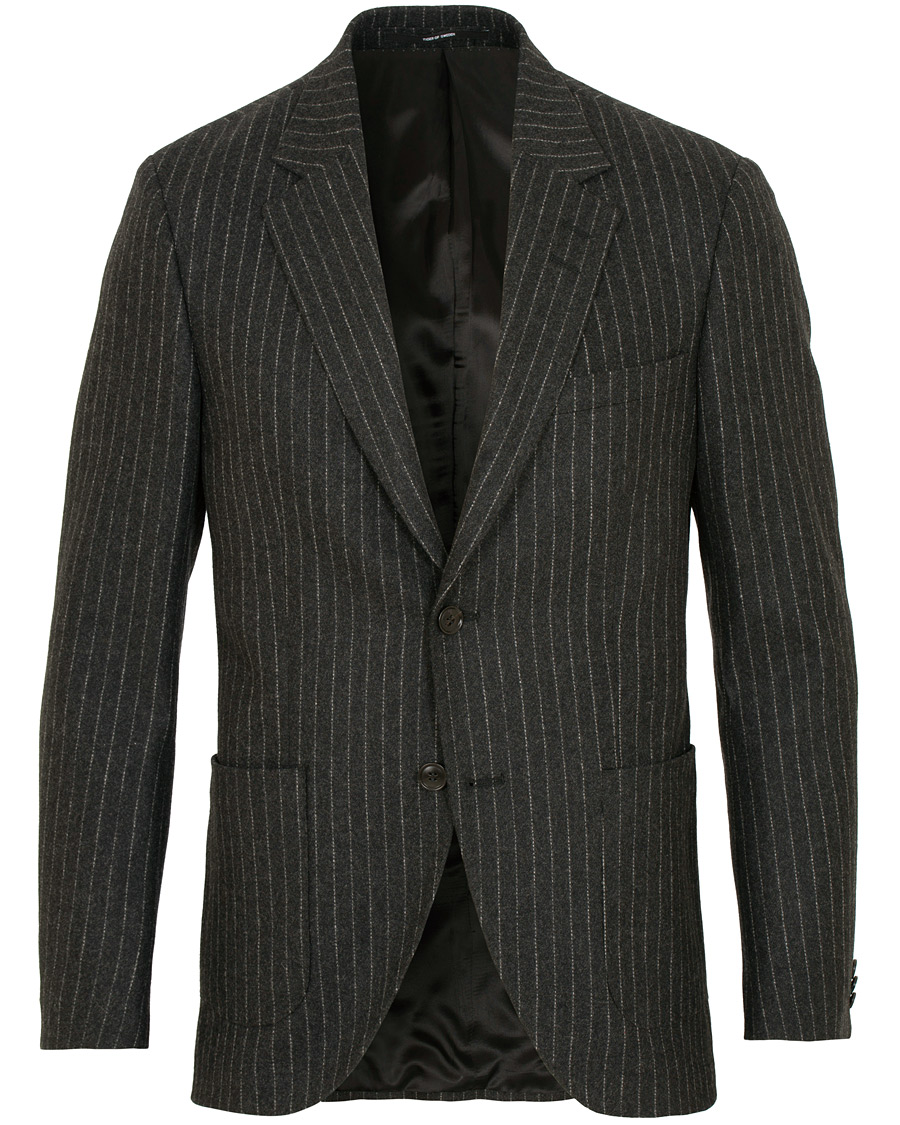 Herre | Dressjakker | Tiger of Sweden | Jamot Pinstripe Patch Pocket Blazer Dark Grey