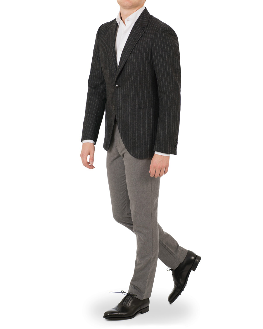 Herre | Dressjakker | Tiger of Sweden | Jamot Pinstripe Patch Pocket Blazer Dark Grey