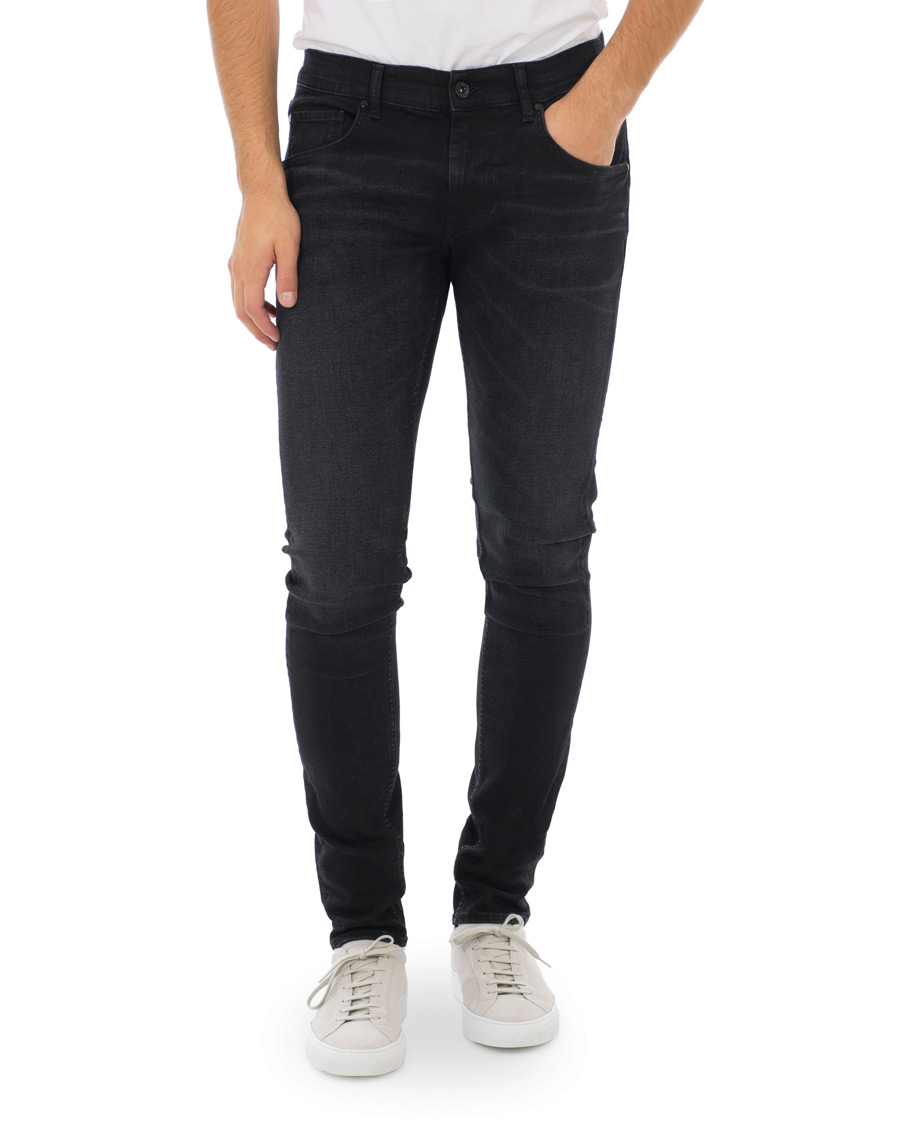 Herre | Jeans | Tiger of Sweden Jeans | Slim Gray Stretch Jeans Washed Black