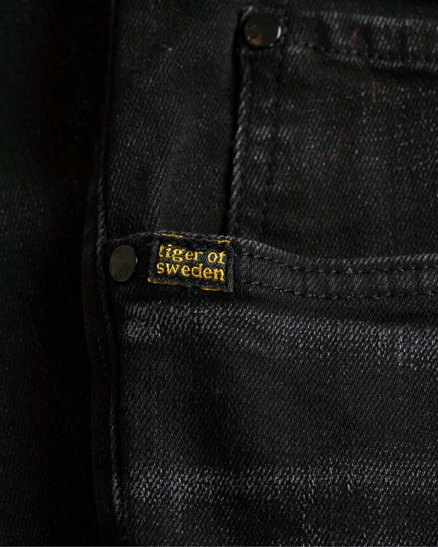 Herre | Jeans | Tiger of Sweden Jeans | Slim Gray Stretch Jeans Washed Black