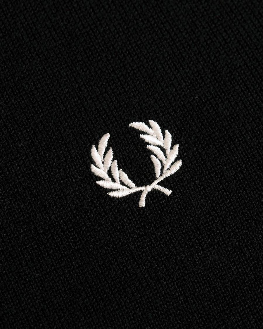 Herre | Gensere | Fred Perry | Merino Wool Crew Neck Pullover Black
