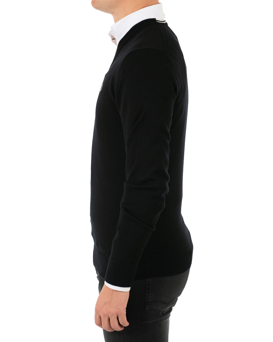 Herre | Gensere | Fred Perry | Merino Wool V-Neck Pullover Black