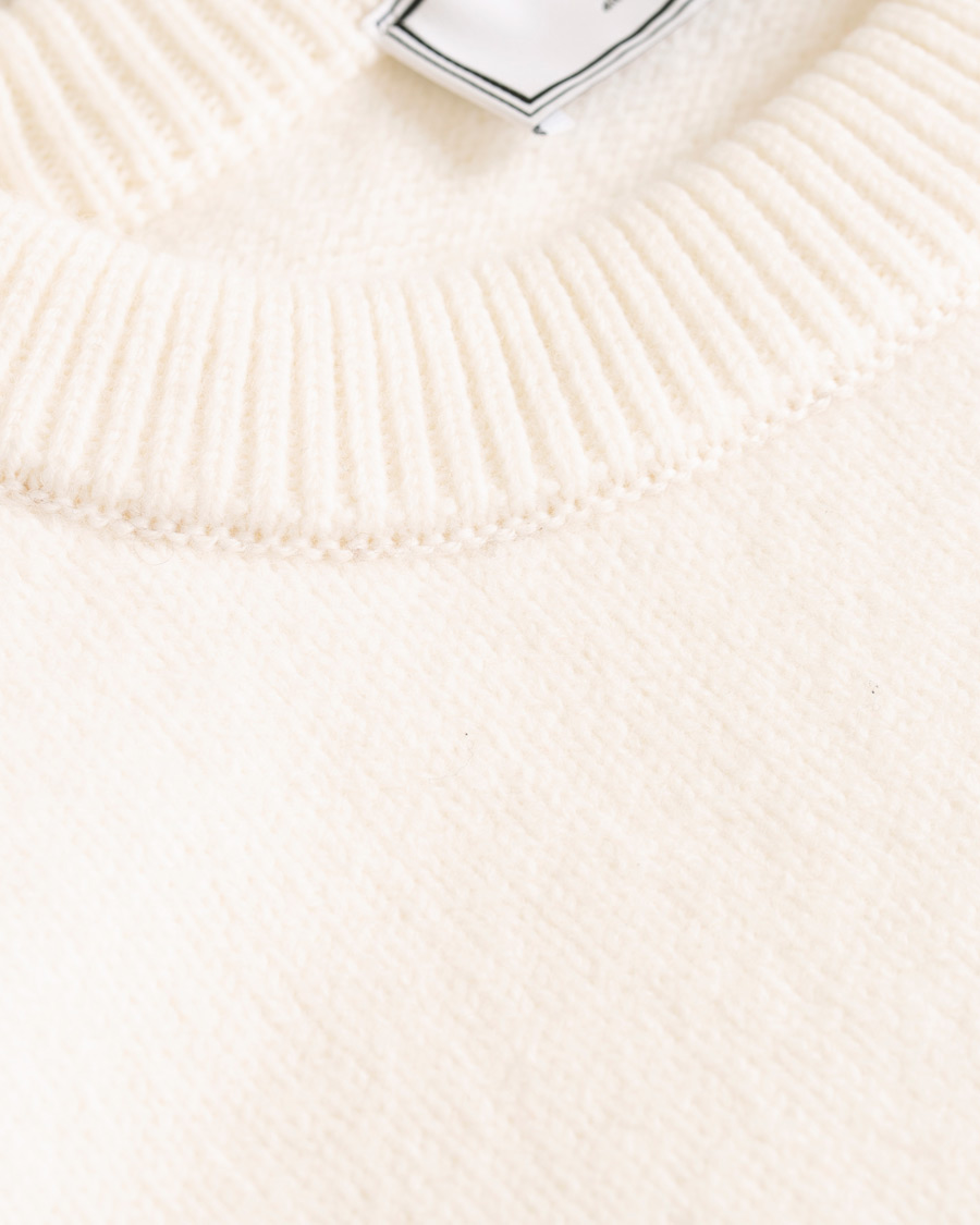 Herre | Gensere | AMI | Boiled Wool Heart Sweater White