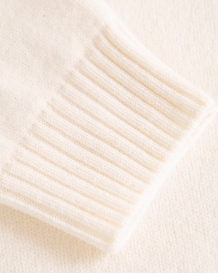 Herre | Gensere | AMI | Boiled Wool Heart Sweater White