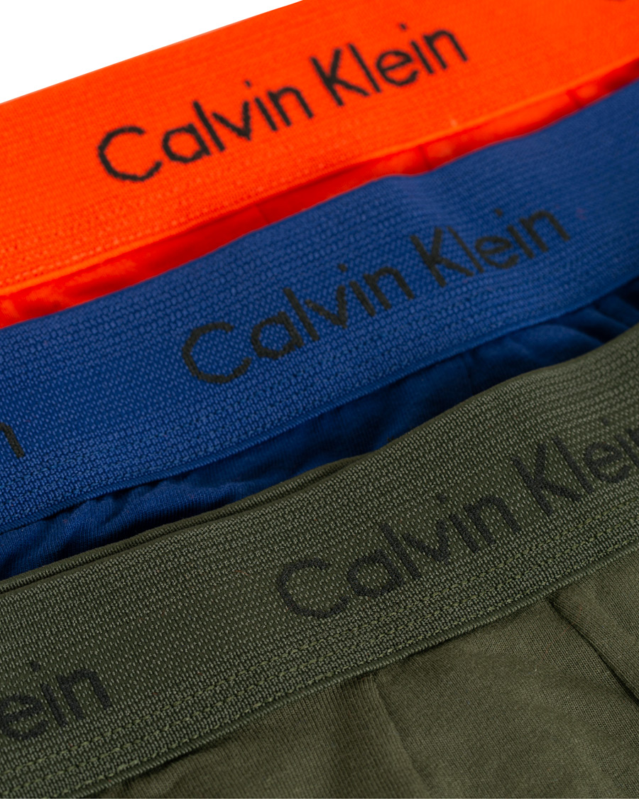 Herre | Undertøy | Calvin Klein | Cotton Stretch 3-Pack Low Rise Trunk Orange/Blue/Green