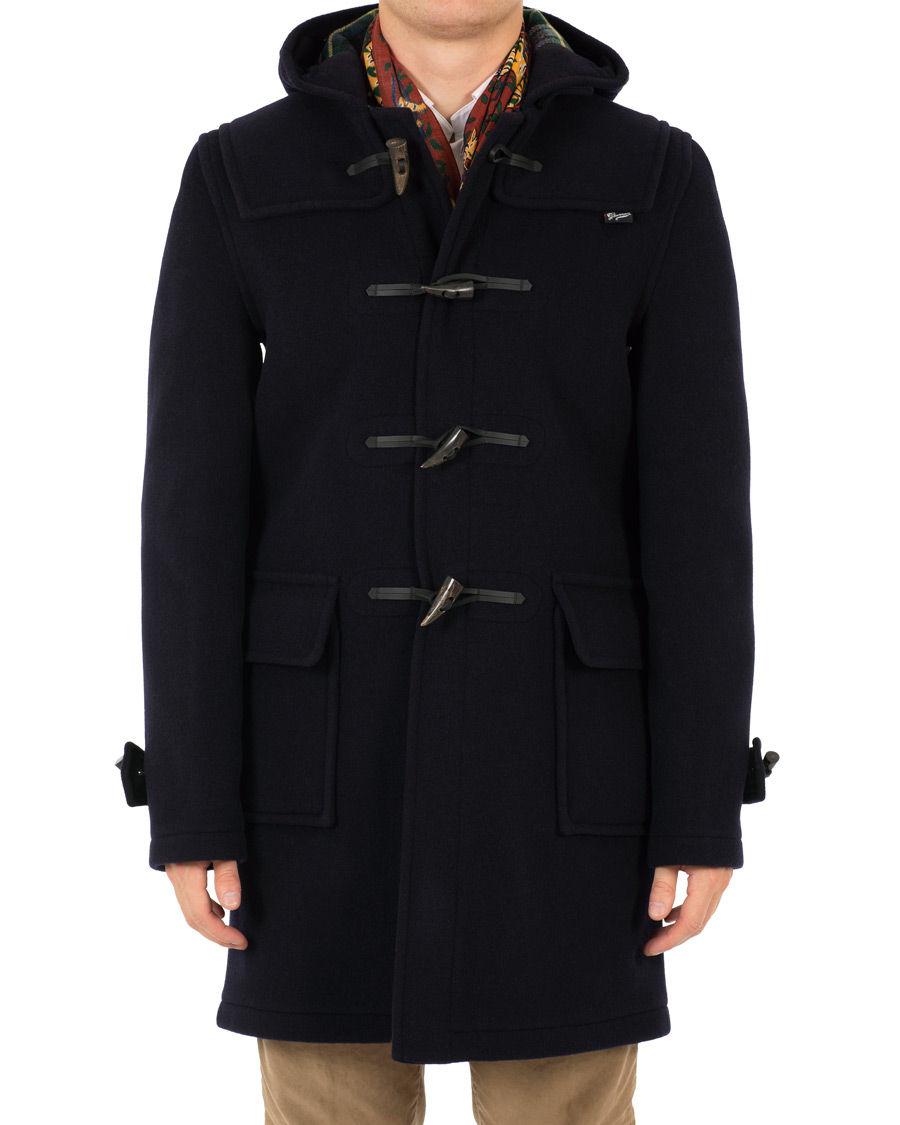Herre | Jakker | Gloverall | Morris Duffle Coat Navy/Dress Gordon