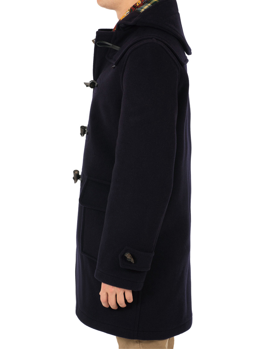 Herre | Jakker | Gloverall | Morris Duffle Coat Navy/Dress Gordon