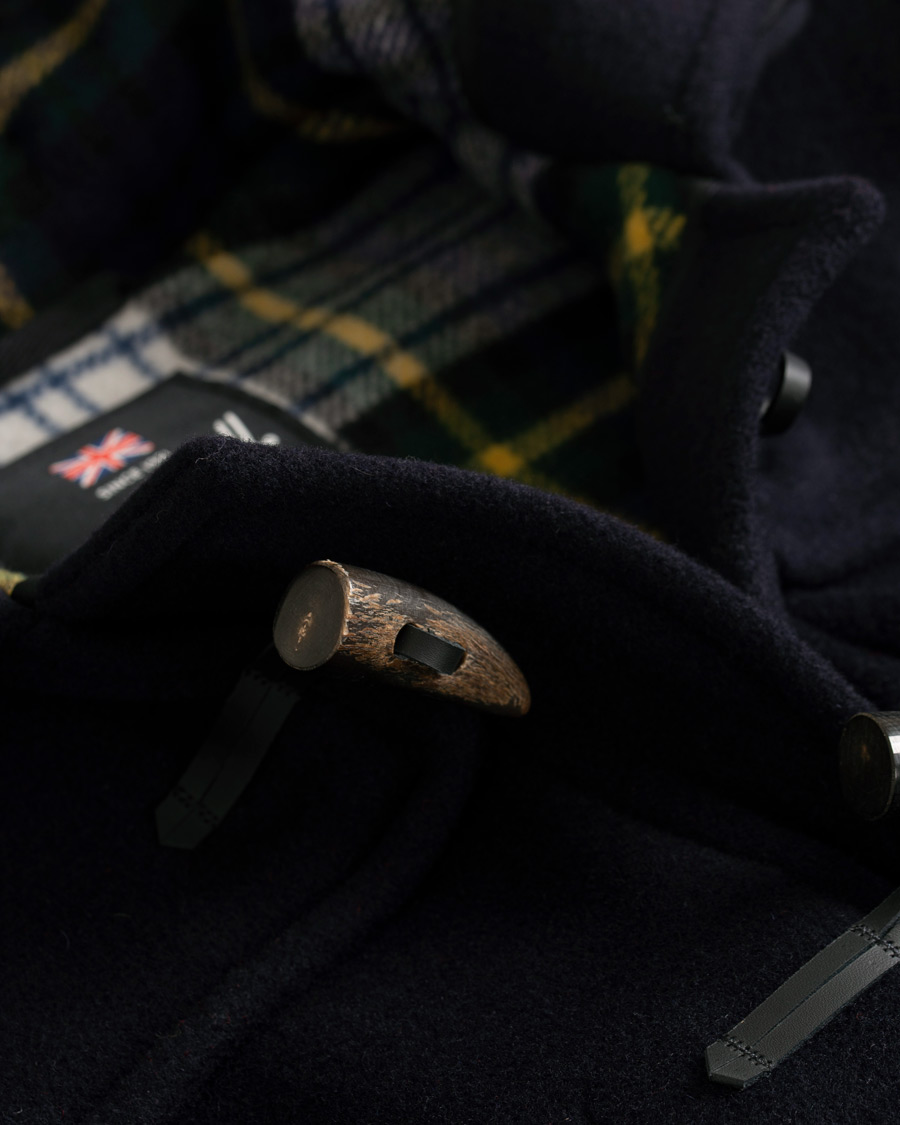Herre | Jakker | Gloverall | Morris Duffle Coat Navy/Dress Gordon