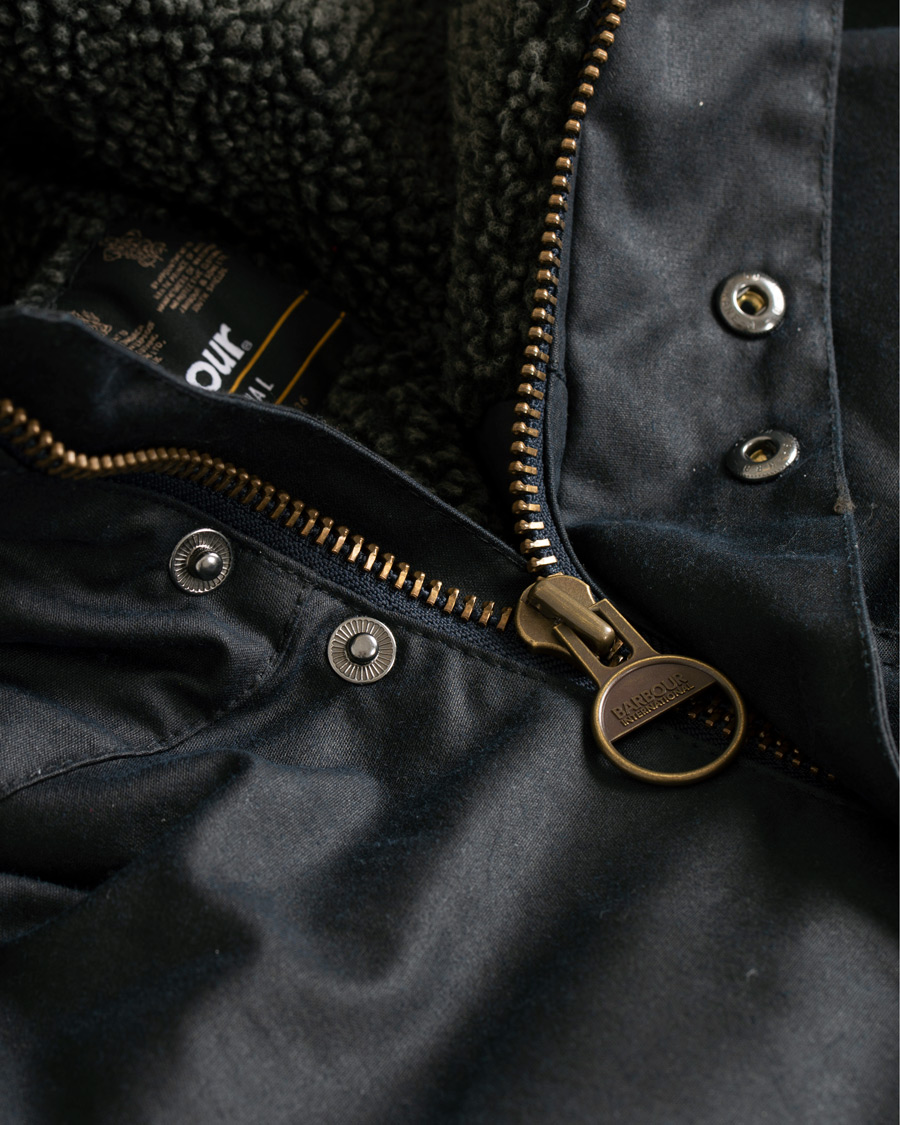 Herre | Jakker | Barbour International | Kevlar Wax Jacket Navy