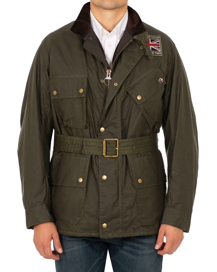 Herre | Jakker | Barbour International | Steve McQueen Joshua Light Weight Wax Jacket Olive