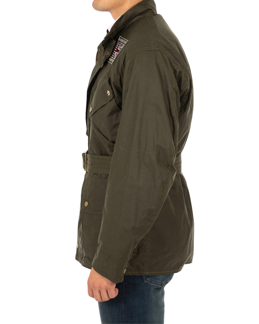 Herre | Jakker | Barbour International | Steve McQueen Joshua Light Weight Wax Jacket Olive