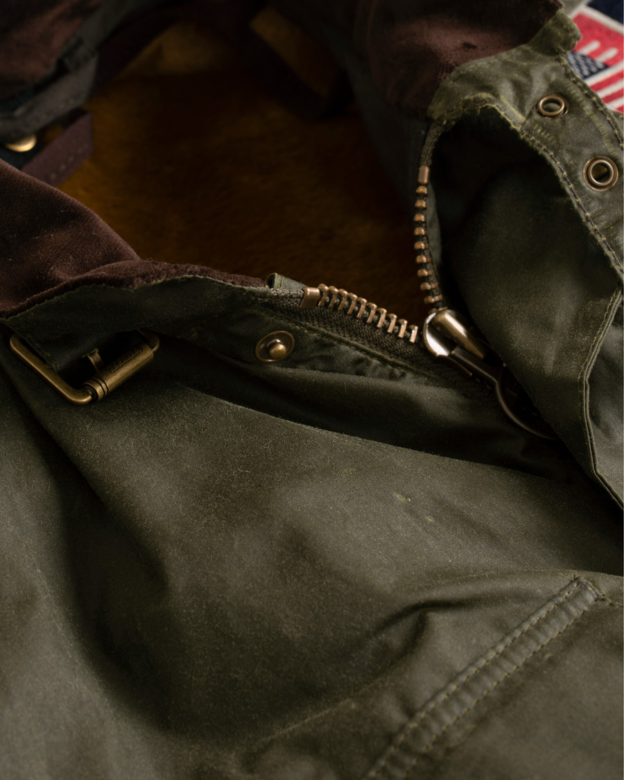 Herre | Jakker | Barbour International | Steve McQueen Joshua Light Weight Wax Jacket Olive
