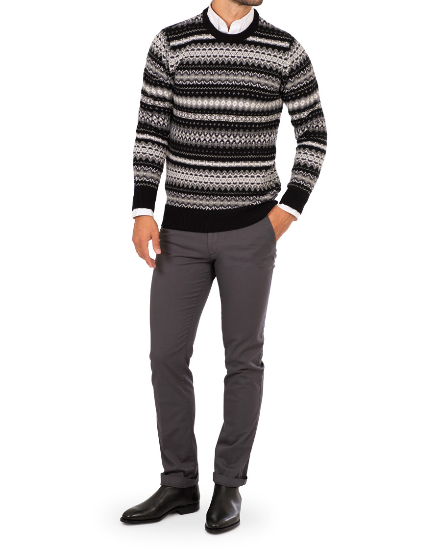 Herre | Gensere | Barbour Lifestyle | Case Fairisle Crew Black