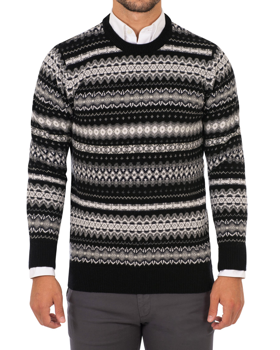 Herre | Gensere | Barbour Lifestyle | Case Fairisle Crew Black