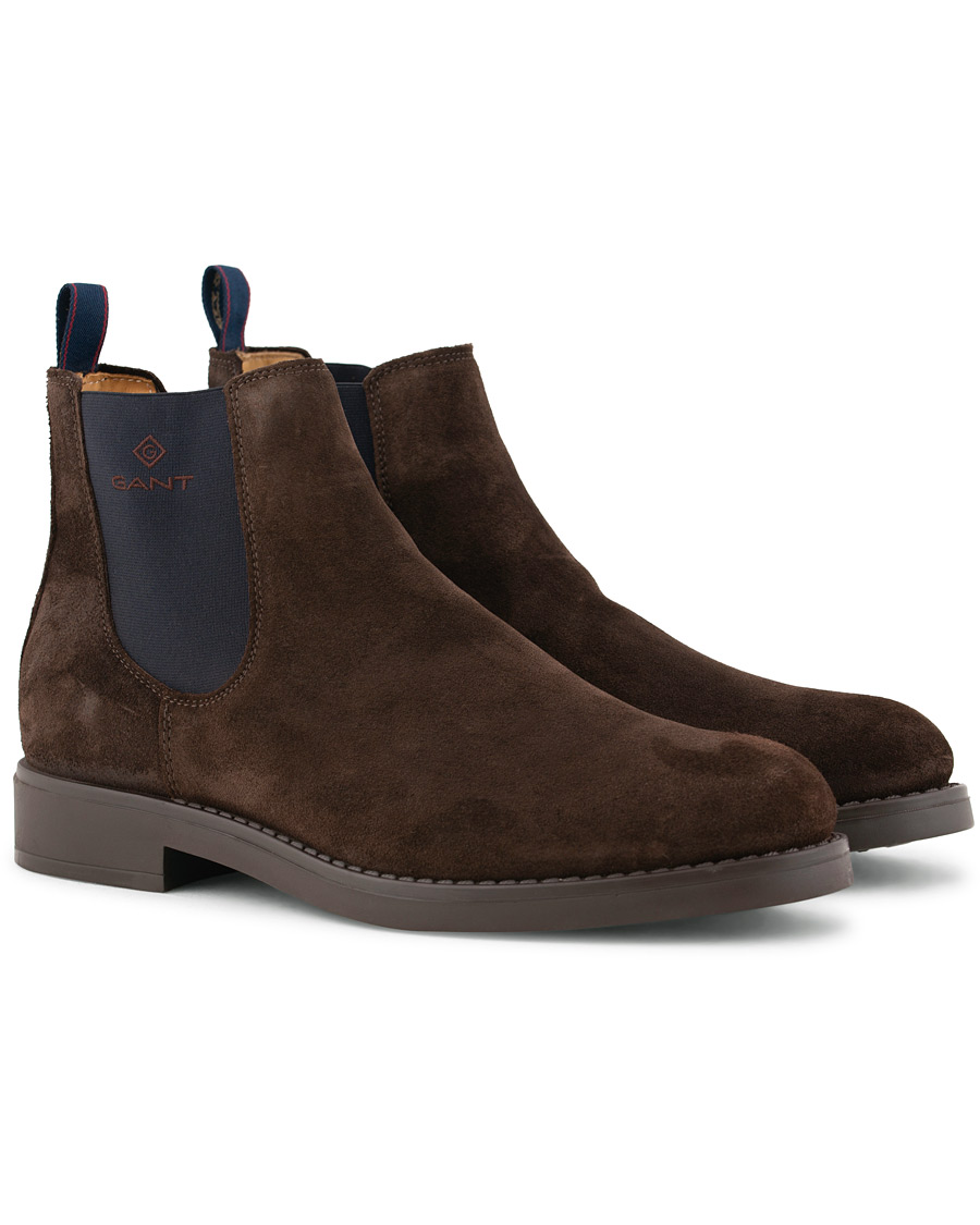 Herre | GANT Oscar Chelsea Boot Dark Brown Suede | GANT | Oscar Chelsea Boot Dark Brown Suede