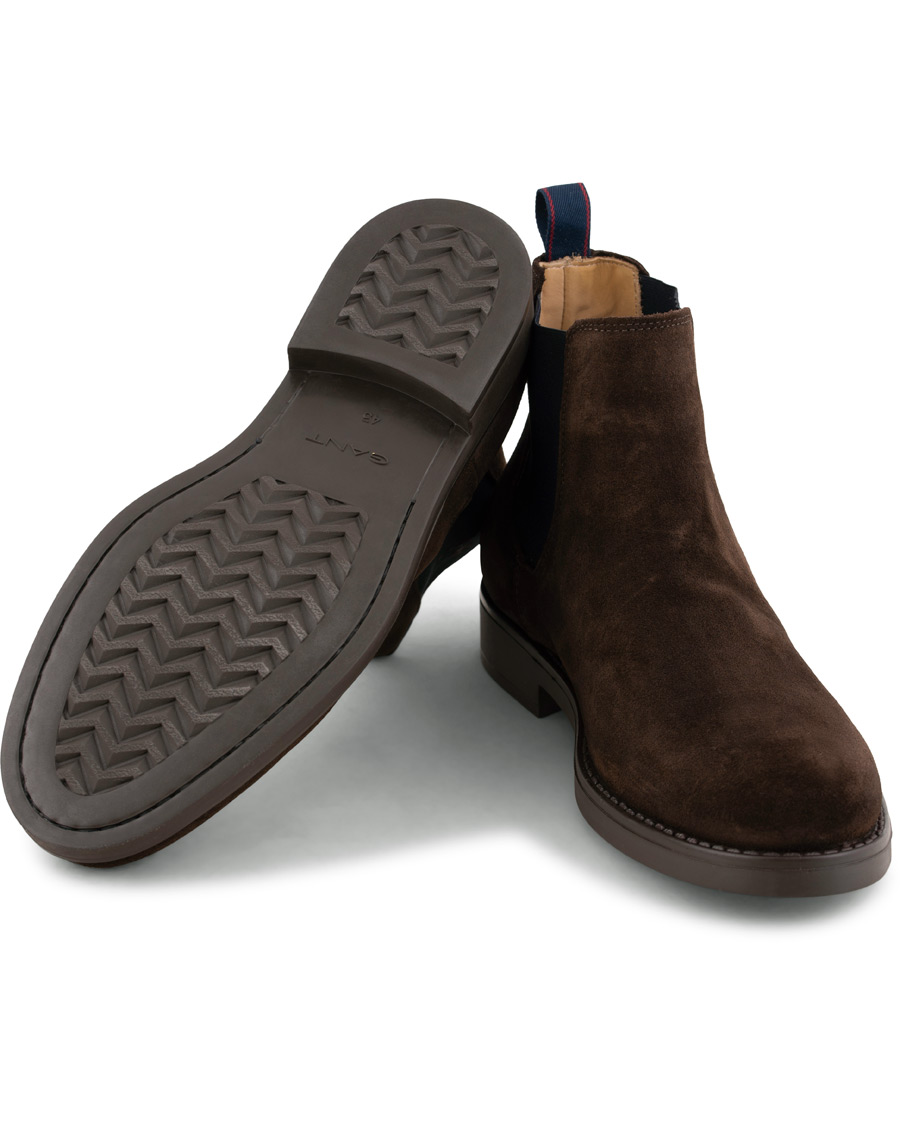 Herre | GANT Oscar Chelsea Boot Dark Brown Suede | GANT | Oscar Chelsea Boot Dark Brown Suede