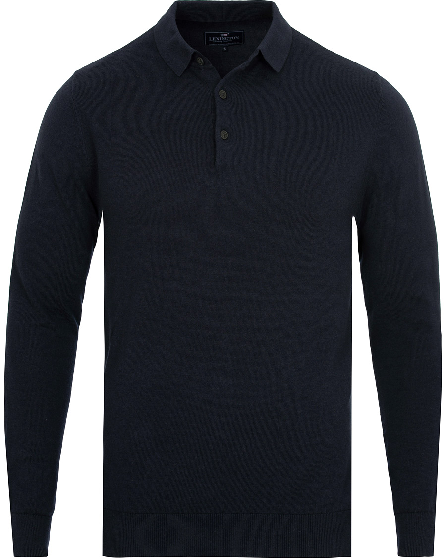 Herre | Gensere | Lexington | Riley Knitted Rugger Deep Marine Blue