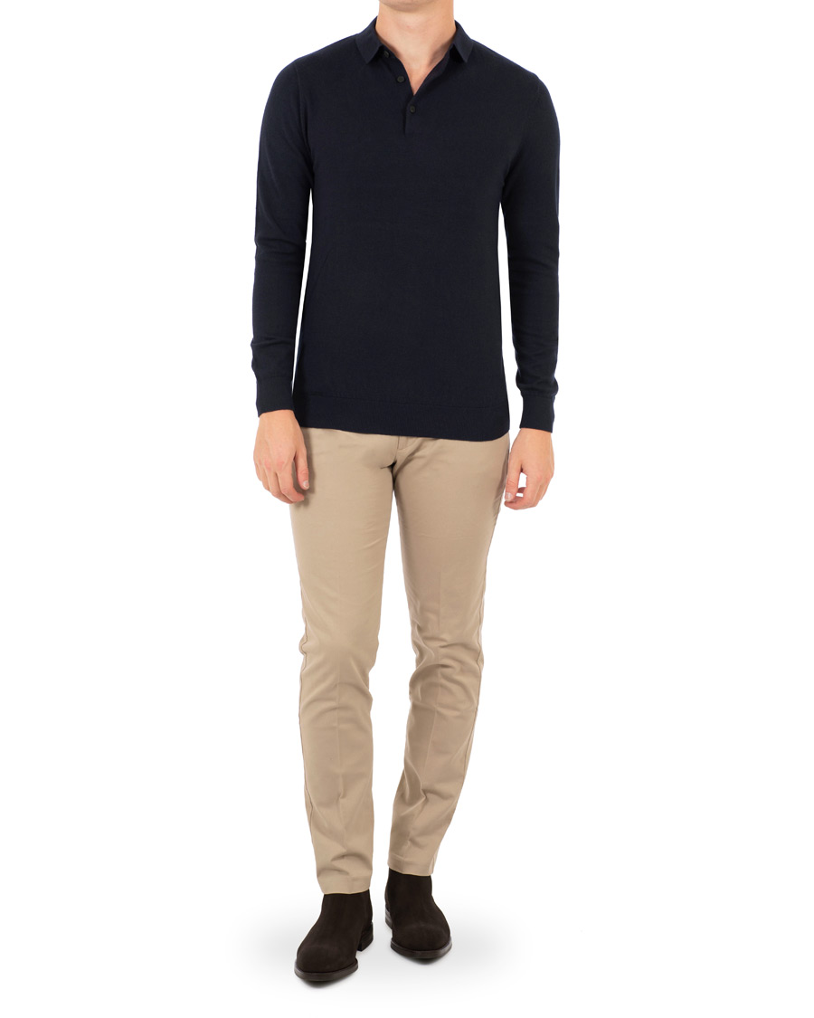 Herre | Gensere | Lexington | Riley Knitted Rugger Deep Marine Blue