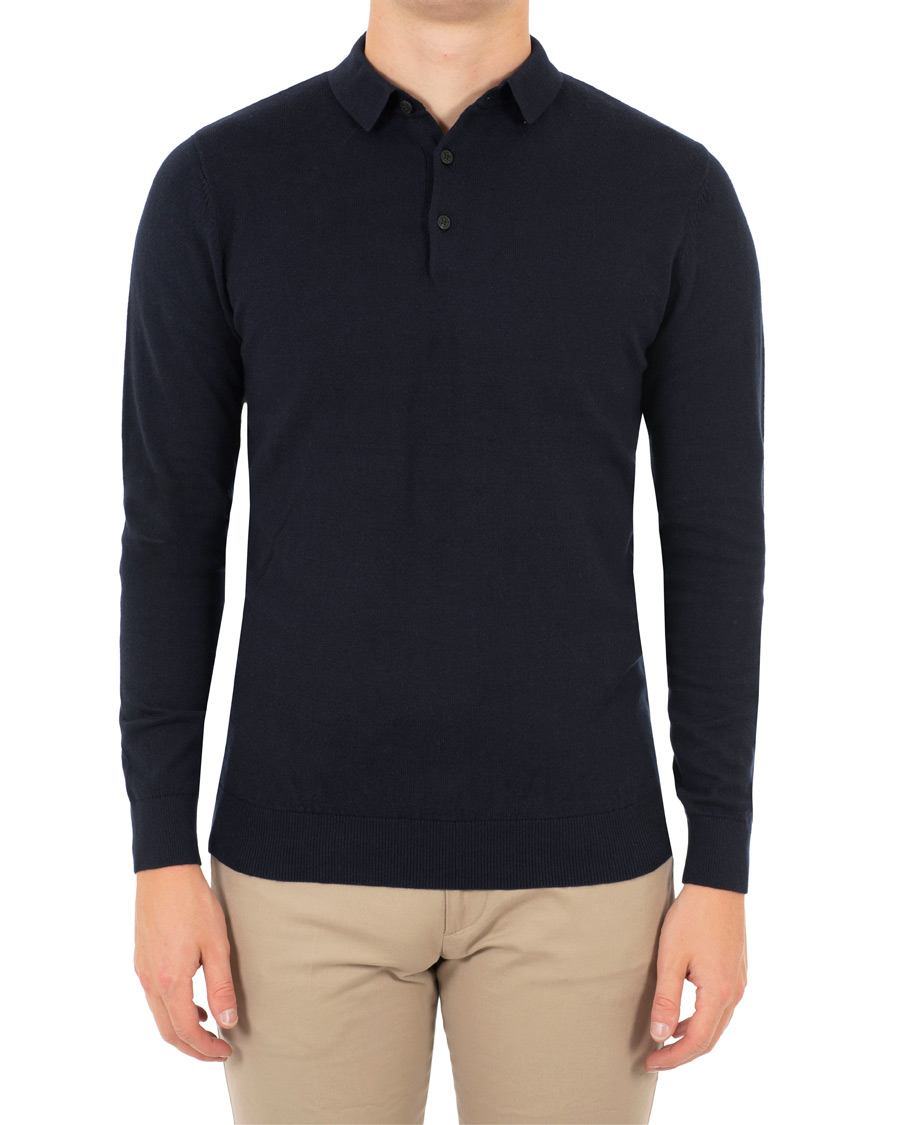 Herre | Gensere | Lexington | Riley Knitted Rugger Deep Marine Blue